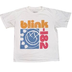 Blink 182 white cotton streetwear tee. Size Small